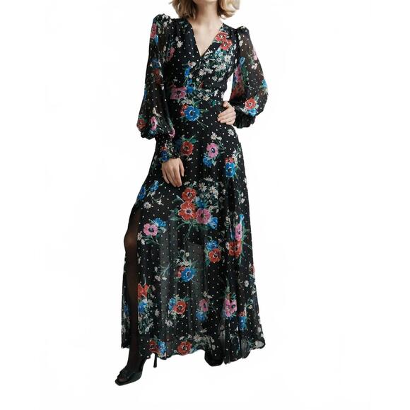 NEW QUEENS OF ARCHIVE bettina maxi dress in black
